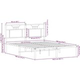  Posteljni okvir brez vzmetnice hrast 137x190 cm inženirski les, (21829105) | Shoptok.si