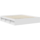  Konstrukcija postelje Bela 200 x 200 cm Masivno borovo les, (5000103892) | Shoptok.si
