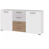 Jela KOMODA D7-Bela mat lak/perla siva mat lak/pacifik oreh | Shoptok.si