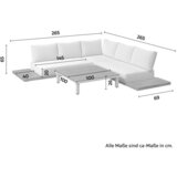 Bessagi Garden Lounge Garnitura Jolly, Bela, Krem, Akacija, 4-Delno | Shoptok.si