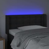  Posteljno vzglavje črno 103x16x78/88 cm umetno usnje, (20736453) | Shoptok.si