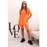 Kesi Włoski Women's cotton set with short sleeves and shorts orange Cijene