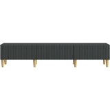 TV omarica s predalom Črna 147 x 34,5 x 30 cm Inženirski les, (5000210517) | Shoptok.si