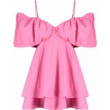 Trendyol Pink Waist Opening/Skater Woven Poplin Elegant Evening Dress Cene