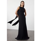 Trendyol Black Fitted Woven Long Evening Dress & Graduation Dress | shoptok.hr