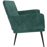 vidaXL Klop temno zelena 108x79x79 cm žamet | Shoptok.si
