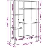  Polica za knjige 80x30x120 cm od čelika i konstruiranog drva | Eponuda.ba
