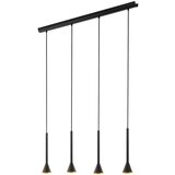Eglo cortaderas visilica/4, led, gu10, 4x5w, crno/zlatna | shoptok.hr