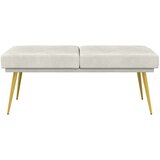  Klupa s dvostrukim slojem Krem 120 x 45 x 46 cm Baršun | Eponuda.com