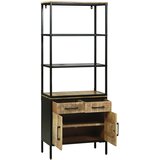  Highboard s ladicama Smeđa 70 x 35 x 180 cm Čvrsto drvo manga Slike