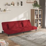 vidaXL Dvosjed na razvlačenje s dva jastuka boja vina baršunasti | shoptok.hr