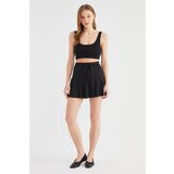 Trendyol Black Skirt Look Ribbed Knitted Shorts & Bermuda Cijene