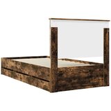  Okvir za krevet s ladicama Dimljeni hrast 100 x 200 cm | shoptok.hr