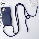 INORCO Zaščitna torbica za iPhone 14 Case Tekoči silikonski ovitek za telefon proti padcu z režo za kartice, trak, (22036521) | Shoptok.si