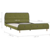  Posteljni okvir brez vzmetnice zelena tkanina 135x190 cm, (21829663) | Shoptok.si