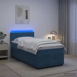  Boxspring krevet s madracem Plava 90 x 190 cm Baršun | shoptok.hr