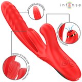 Intense Karol Multifunction Vibrator Thrust & Stimulation & Suction Red Cene