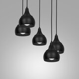  Luster na sajli AKTAN 5xE27/60W/230V crni okrugli | Eponuda.com