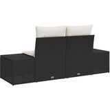 vidaXL 2-sedežni vrtni kavč s shranjevanjem in blazinami črn poly rattan | Shoptok.si