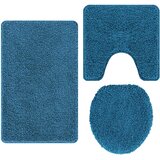  Set prostirki za kupatilo s protukliznom podlogom 3 pcs Plava | shoptok.hr