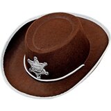  Kavbojski klobuk s šerifovo zvezdo, otroška velikost - Rjava | Shoptok.si