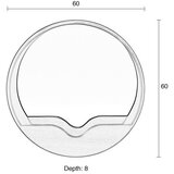 Zuiver Stensko ogledalo s shrambo Round Wall, ⌀ 60 cm | Shoptok.si