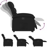  Naslonjač na podizanje od umjetne kože crni | shoptok.hr