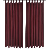 vidaXL 2 kosa bordo satenasih zaves z obročki 140 x 225 cm | Shoptok.si