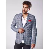 DStreet Navy blue men's checked jacket MX0566 | shoptok.hr