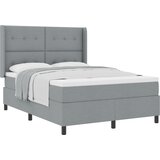 vidaXL Box Spring Krevet s Madracem Svjetlosiva 160x200 cm Tkanina | shoptok.hr