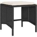 vidaXL Vrtna sedežna garnitura 6-delna z blazinami črna poli ratan | Shoptok.si