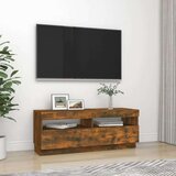 TV ormarić s LED svjetlima boja dimljenog hrasta 100x35x40 cm | shoptok.hr