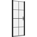  Vrata za tuš od kaljenog stakla 81 x 195 cm crna | shoptok.hr