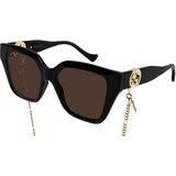 Gucci GG1023S 005 ONE SIZE (54) Črna/Rjava Cene
