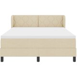  Krevet s opruga kutije s uzglavljem Krema 160 x 200 cm tkanina | shoptok.hr