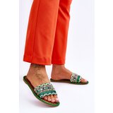 Boto Women's Embellished Slippers Green Bellisa | ePonuda.com