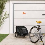 vidaXL Prikolica za bicikl za ljubimce crna od tkanine i željeza | shoptok.hr