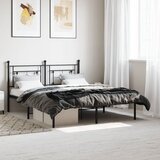 vidaXL Metalni okvir za krevet s uzglavljem crni 150x200 cm | shoptok.hr