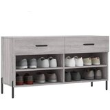 Klupa za cipele siva boja hrasta 102x35x55 cm konstruirano drvo | shoptok.hr