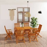  7-dijelni vrtni blagovaonski set od masivne tikovine | shoptok.hr