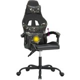  Vrtljiv gaming stol črno in kamuflažno umetno usnje, (20699273) | Shoptok.si