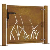  Vrtna vrata 100x75 cm Corten čelik dizajn s travom | shoptok.hr