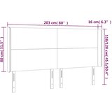  LED uzglavlje tamnozeleno 203 x 16 x 118/128 cm baršunasto | shoptok.hr
