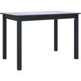  Blagovaonski stol crni 114x71x75 cm od masivnog drva kaučukovca | shoptok.hr