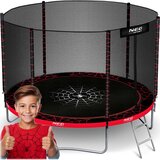Neo-Sport vrtni trampolin 252 cm (8 ft) s vanjskom mrežom i ljestvama, crvena paukova mreža | shoptok.hr