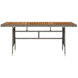  Vrtni stol sivi 160x70x72 cm poliratan i masivno bagremovo drvo | shoptok.hr