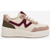 Boto Women's Sneakers on Platform with Gold Inserts Beige Zalvra | shoptok.hr