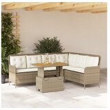 vidaXL 2-dijelni set vrtnih sofa od poliratana s jastucima bež | shoptok.hr