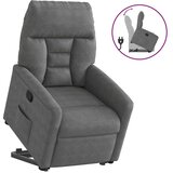  Naslonjač na podizanje tamnosivi od mikrovlakana | shoptok.hr