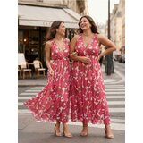 Sinsay Lepršava midi haljina s halter izrezom | shoptok.hr